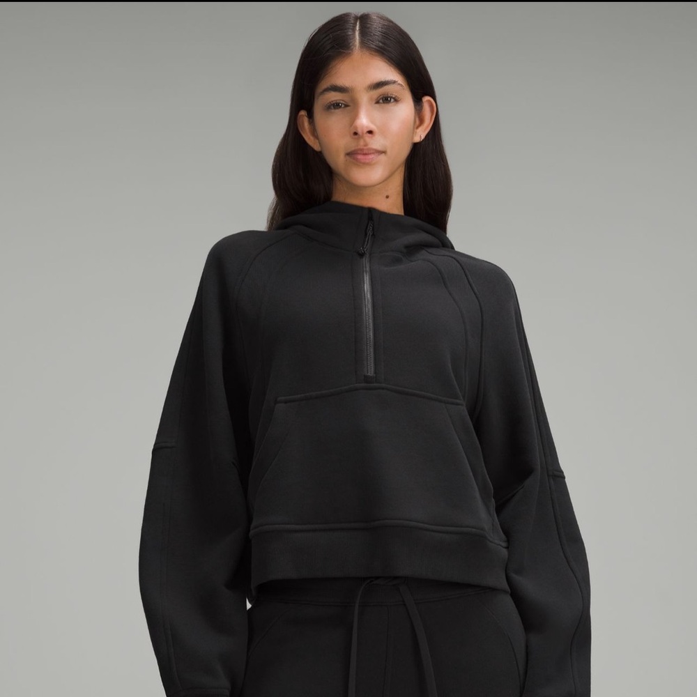 Scuba oversized half zip hoodie